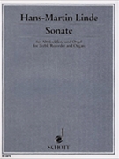 Sonata for Treble Recorder & Organ by Linde Hans-Martin for