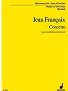Concerto for Accordion and Orchestra by Francaix Jean for Study Score