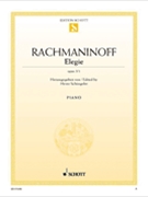 Elegie Opus 3 #1 by Rachmaninoff Sergei - Schungeler Heinz - for Piano