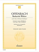 Barkarole-walzer by Offenbach Jacques - Kaiser Alfred - for Violin and Piano