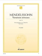 Variations Serieuses Op. 54 by Mendelssohn Felix - Sauer Emil - for