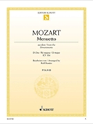 Menuetto from Divertimento in D Major KV 334 by Mozart Wolfgang Amadeus - Bender Rolf - for Piano