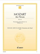 Ave Verum KV 618 by Mozart Wolfgang Amadeus - Wilhelm Lutz - for High Voice