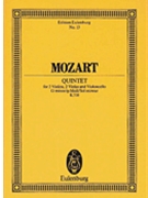 String Quintet in G minor K. 516 by Mozart Wolfgang Amadeus for Study Score