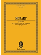 String Quintet in B-flat Major K. 174 by Mozart Wolfgang Amadeus for Study Score