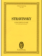 Violin Concerto In D Minor by Stravinsky Igor for Study Score