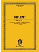 Quintet in B minor Op. 115 by Brahms Johannes for Study Score