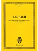 Brandenburg Concerto No. 6 in B-flat Major BWV 1051 by Bach Johann Sebastian for Study Score