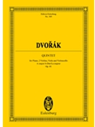 Piano Quintet in A Major Op. 81 by Dvorak Antonin for Study Score