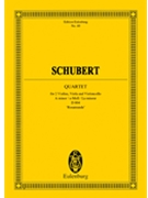 String Quartet in A minor Op. 29 by Schubert Franz for Study Score
