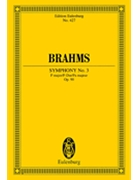 Symphony 3 Op. 90 F Maj. by Brahms Johannes for Study Score