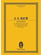 Concerto in C Major BWV 1064 by Bach Johann Sebastian - Schering Arnold - for Study Score