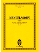 Piano Trio No. 1 Op. 49 in D Minor by Mendelssohn Felix for Study Score