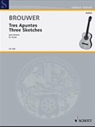 Tres Apuntes by Brouwer Leo for Guitar Sol