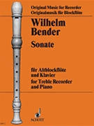 Sonata for Alto Recorder and Piano by Bender Wilhelm for