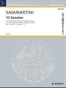 12 Sonatas Volume 1 by Sammartini Giuseppe for Recorder Duet and Bass Clef