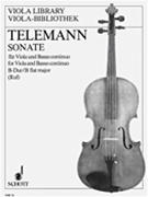 Viola Sonata In B-flat Major by Telemann Georg Philipp for Viola and Piano