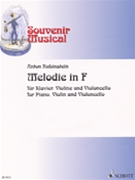 Melodie In F by Rubinstein Anton - Lutz/birtel - for Piano Trio
