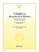 Recuerdos De La Alhambra by Tarrega Francisco - Birtel Wolfgang - for Violin and Piano
