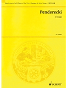 Credo by Penderecki Krzysztof for Study Score