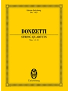 String Quartets Nos. 13-18 by Donizetti Gaetano for Study Score