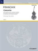 Concerto for Double Bass and Orchestra by Francaix Jean for Score and Parts