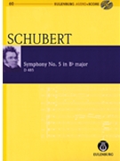 Symphony #5 in B-flat Major D 485 by Schubert Franz for Study Score