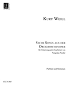 6 (six) Songs From Threepenny Opera For Guitar Quartet Score And Parts by Weill Kurt for