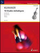 10 Etudes Melodiques Opus 57 by Kummer Friedrich August - Mengler Walter - for Cello Method