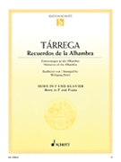 Recuerdos De La Alhambra by Tarrega Francisco - Birtel Wolfgang - for French Horn and Piano