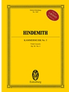 Chamber Music No. 5 Op. 36/4 by Hindemith Paul for Study Score