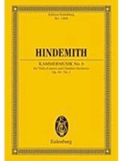 Paul Hindemith - Kammermusik No 6 Opus 46 No 1 by Hindemith Paul - Schubert Giselher ed. - for Study Score
