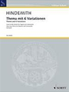 Theme & 6 Variations by Hindemith Paul - Schader Luitgard - for Instrument Duet