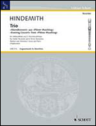 Trio: Treble And Two Tenor Recorders by Hindemith Paul for Alto Recor