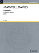 Proverb Full Score Satb Chorus And String Orchestra by for