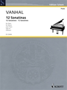 12 Easy and Progressive Sonatinas Op. 41 by Vanhal Johann Baptist for Piano