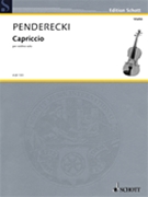 Capriccio by Penderecki Krzysztof for Violin sol