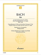 Air From Orchestral Suite No. 3 D Major Bwv 1068 Arranged For Cello And Piano by Bach Johann Sebastian - Birtel Wolfgang - for Cello Solo