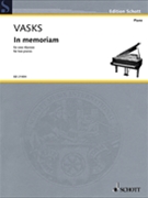 In Memoriam For 2 Pianos (performance Score Includes 2 Copies) by for