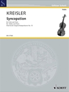 Syncopation by Kreisler Fritz for Violin Sol