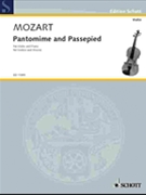 Pantomime & Passepied Fr Les Petit Rien by Mozart Wolfgang Amadeus - Walker - for Violin and Piano