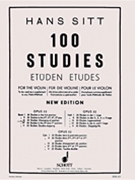 100 Studies Op. 32 Book 3 by Sitt Hans for Violin Method