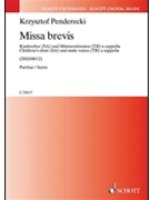 Missa Brevis by Penderecki Krzysztof for SA/TB