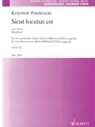 Sicut locutus est from 'Magnificat' by Penderecki Krzysztof for SATB divisi