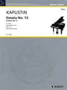 Sonata No. 13 Op. 110 Piano Solo by Kapustin Nikolai for