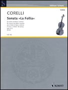Sonata La Follia D Minor Opus 5/12 by Corelli Arcangelo for Violin