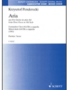 Aria from 'Three Pieces in Old Style' by Penderecki Krzysztof for SATB a cappella