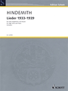 Lieder 1933-1939 by Hindemith Paul for High Voice