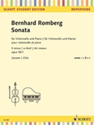 Sonata E Minor Op. 38/1 for Cello and Piano by Romberg Bernhard Heinrich - Janssen Friedrich - for Score and Solo Part
