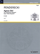 Agnus Dei by Penderecki Krzysztof for Organ
